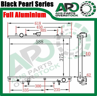 Full Alloy Radiator For Mitsubishi TRITON MK 2.4L Petol / 2.8L Diesel 10/1996-6/2006