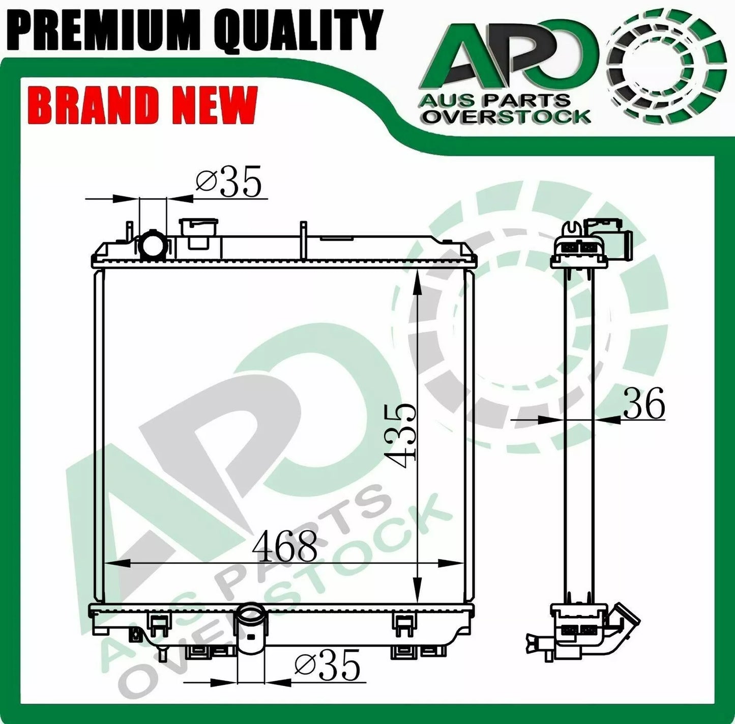 Radiator FOR TOYOTA DYNA LY220 LY230 LY240 LY270 LY280 Manual 2001-2004
