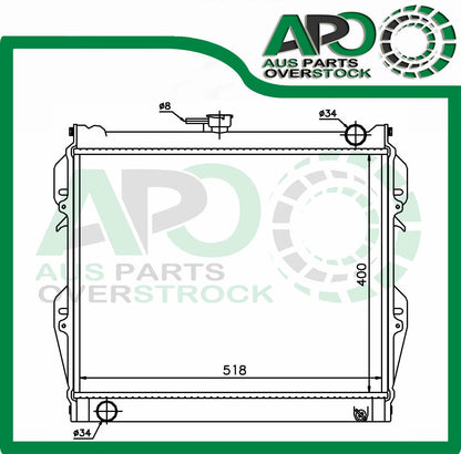 Radiator for Toyota Hilux 88-97 22R Petrol RN85 YN85 Manual 400mm