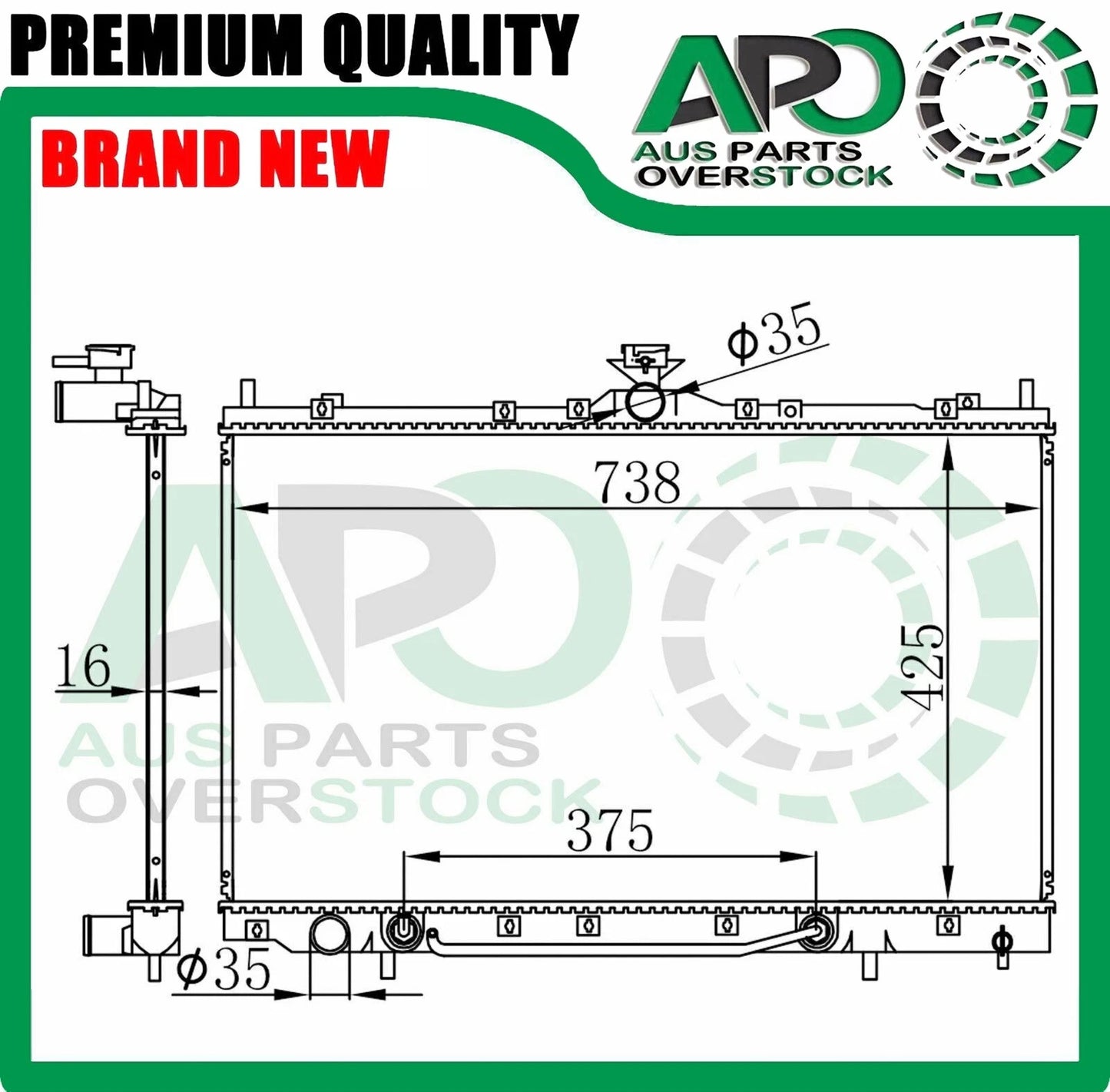 Radiator For MITSUBISHI GRANDIS BA Auto Manual 2004-On
