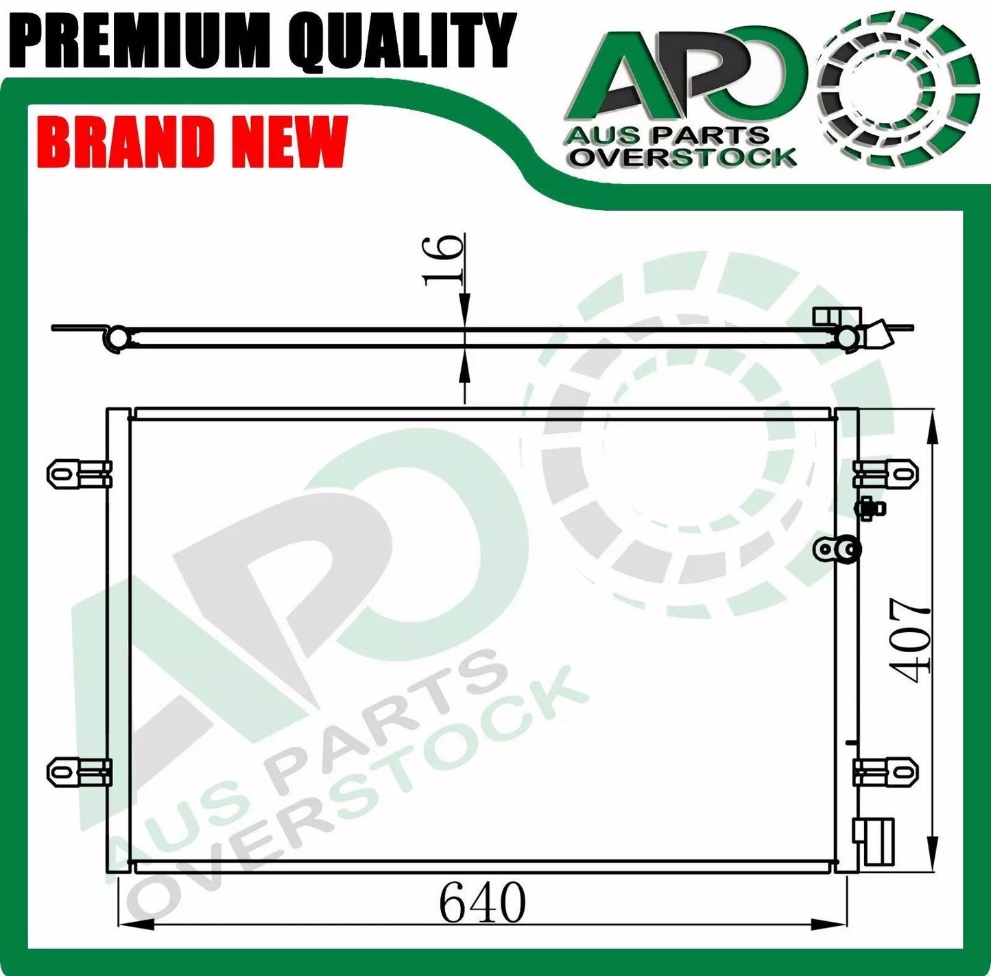 Air Condenser for AUDI A6 S6 C6 Auto Manual 4/2004-On
