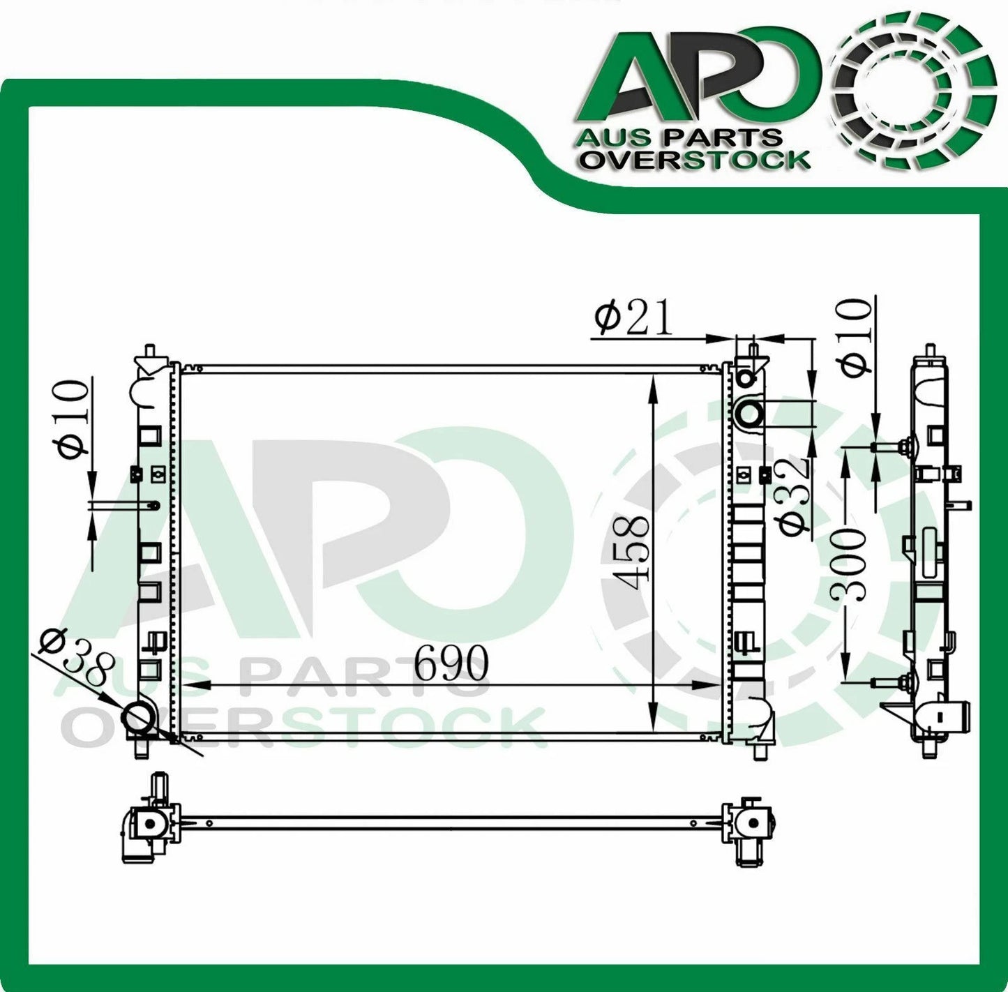 Radiator MAZDA MPV LW 2.5L L3 GY-DE Auto & Manual 6/1999-12/2006