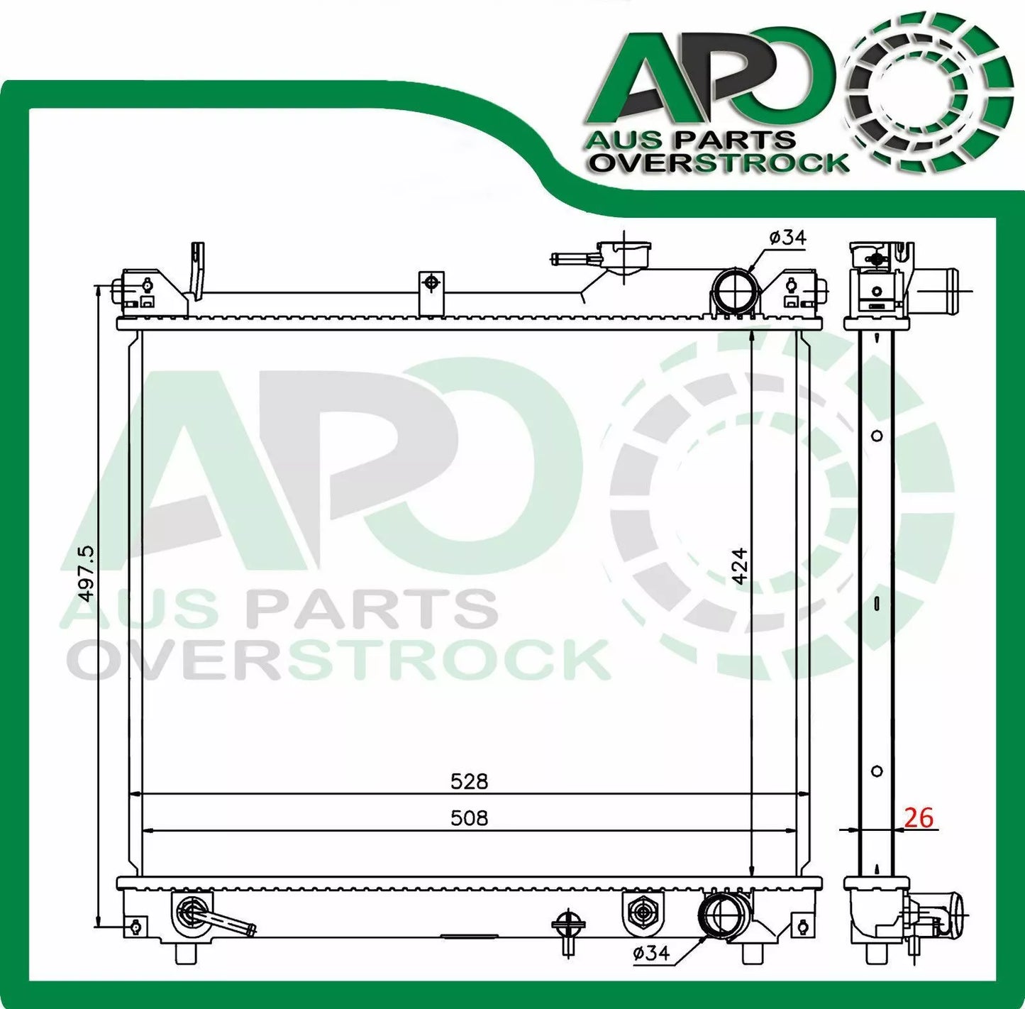 Radiator SUZUKI GRAND VITARA 1.6L 4CLY Auto Manual 1998-2003
