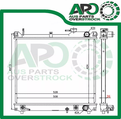 Radiator SUZUKI GRAND VITARA 1.6L 4CLY Auto Manual 1998-2003