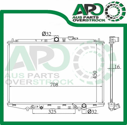 Radiator For HONDA Odyssey RA 4Cyl Auto Manual 3/2000-3/2004