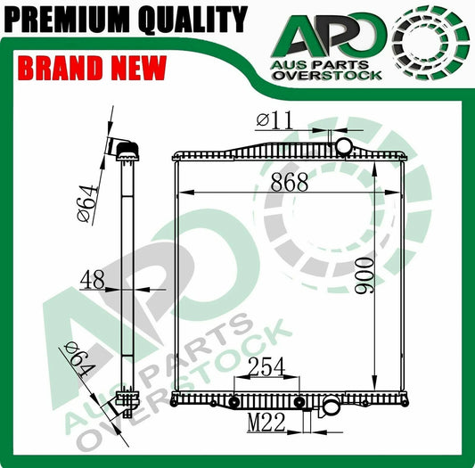 Premium Radiator For MACK CHN600 CXN600 12L 11.9L Diesel Auto Manual 2005-2007