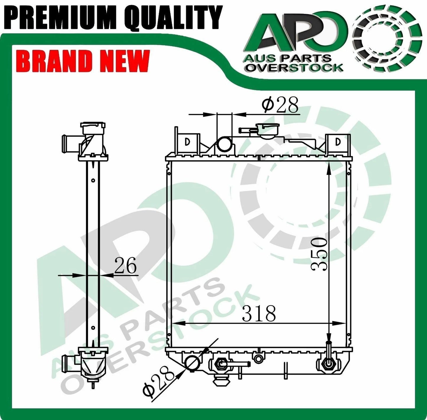 Radiator SUZUKI SWIFT AH AJ SF416 AH14 1.6L Auto Manual 8/1989-1991