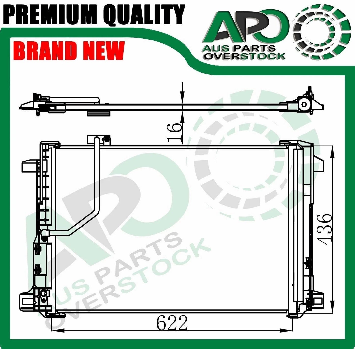 Air Condenser for MERCEDES C-Class W204 3/2007-On * Most model