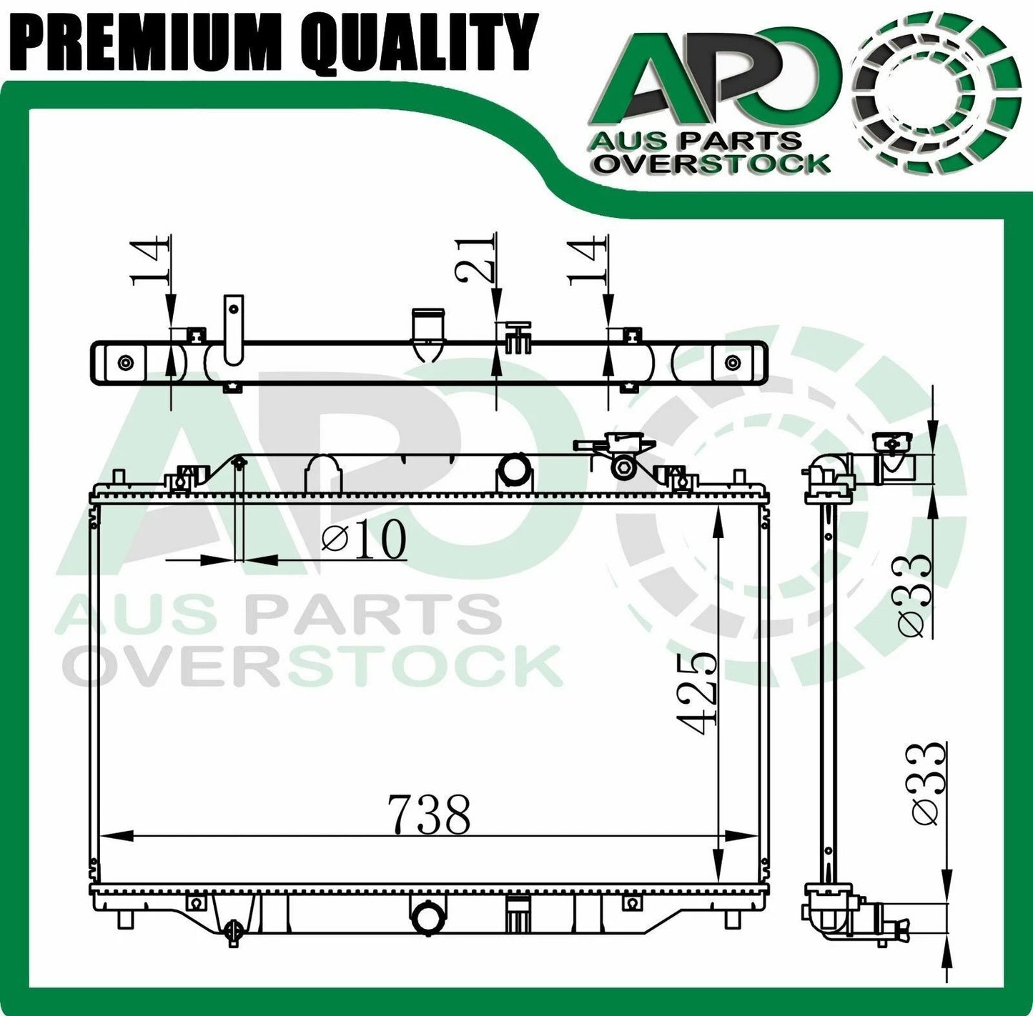 Radiator For MAZDA CX-5 KE GH 2.2L Diesel Manual 11/ 2011-On
