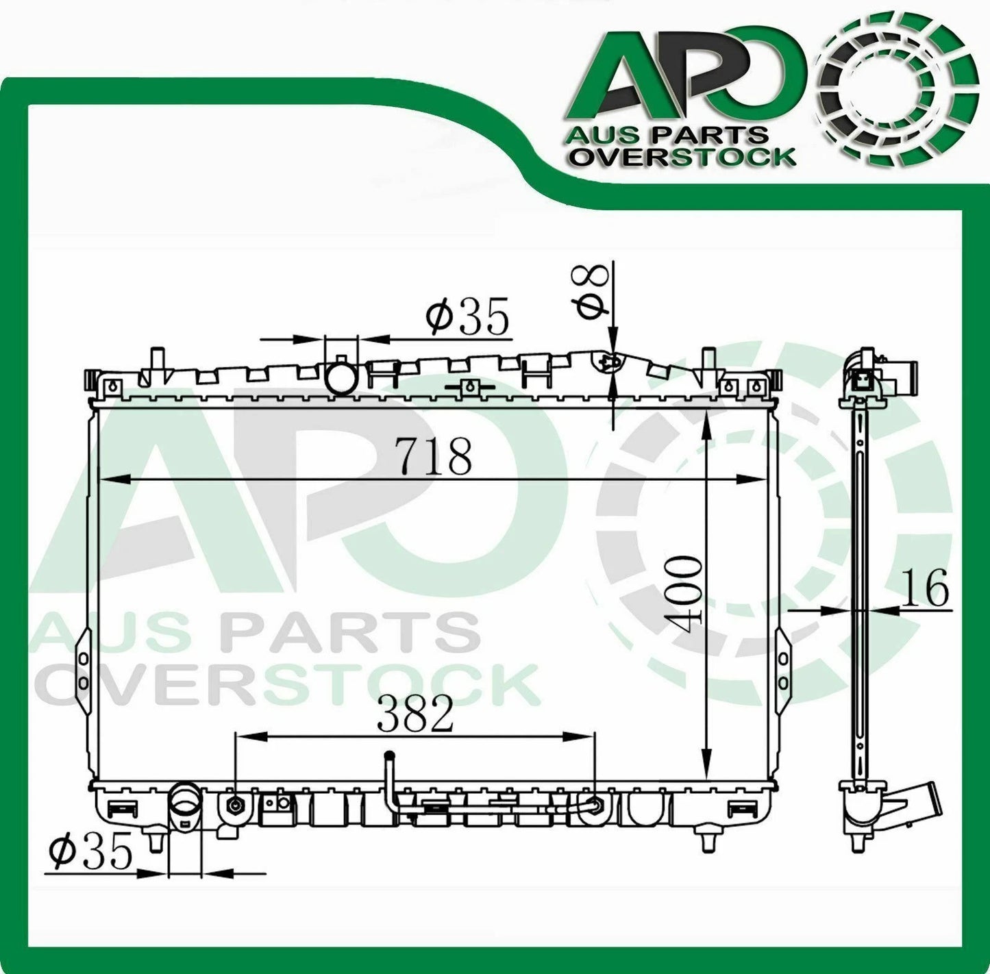 Radiator For HYUNDAI TRAJET FO WAGON 3/2000-On Auto & Manual