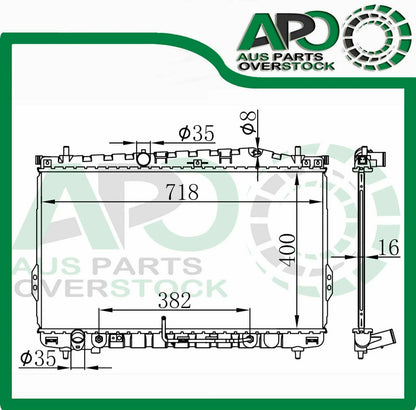 Radiator For HYUNDAI TRAJET FO WAGON 3/2000-On Auto & Manual