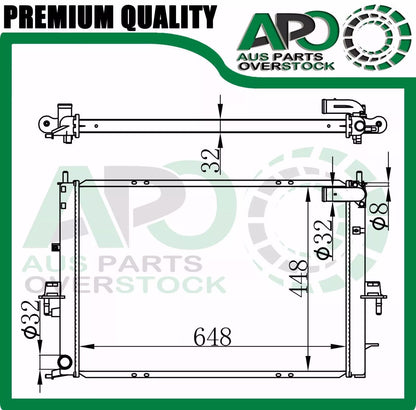 Radiator for ROVER 75 RJ 1.8L 1.8T 2.0L 2.0D 2.5L 4.6L 3/1999-On