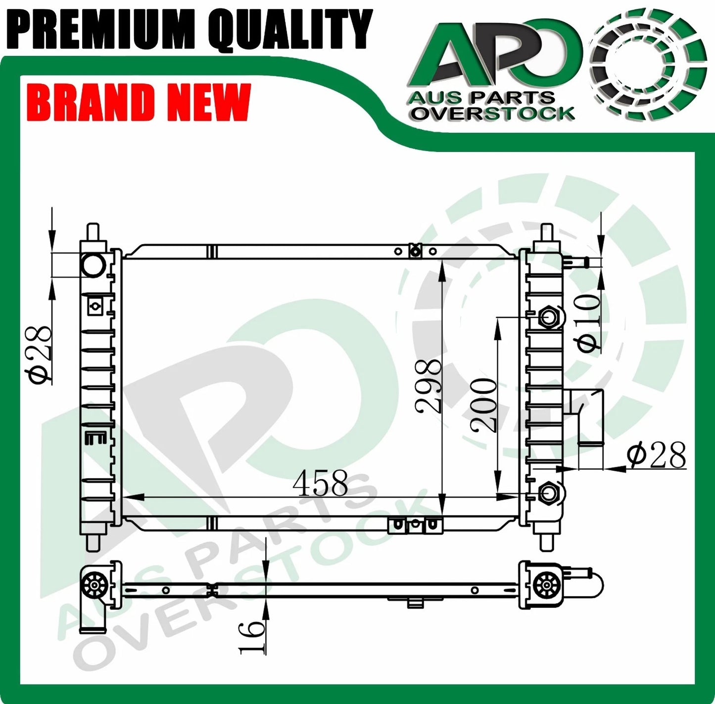 Radiator for DAEWOO MATIZ 10/2001-12/2004 Auto Manual