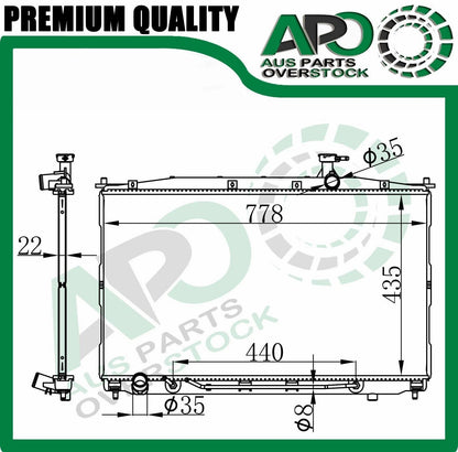 Radiator For HYUNDAI SANTA FE CM Auto Manual 5/2006-On