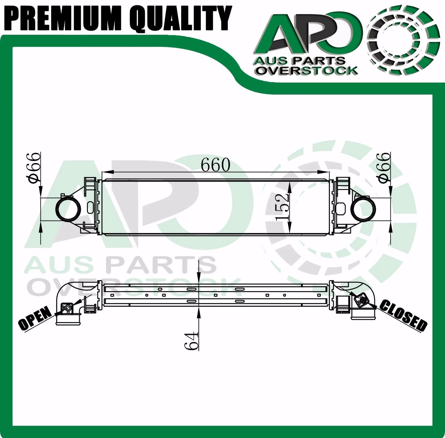 Intercooler Fit VOLVO S60 V60 D3 D4 D5 T4 T6 Hybrid 04/2010-On