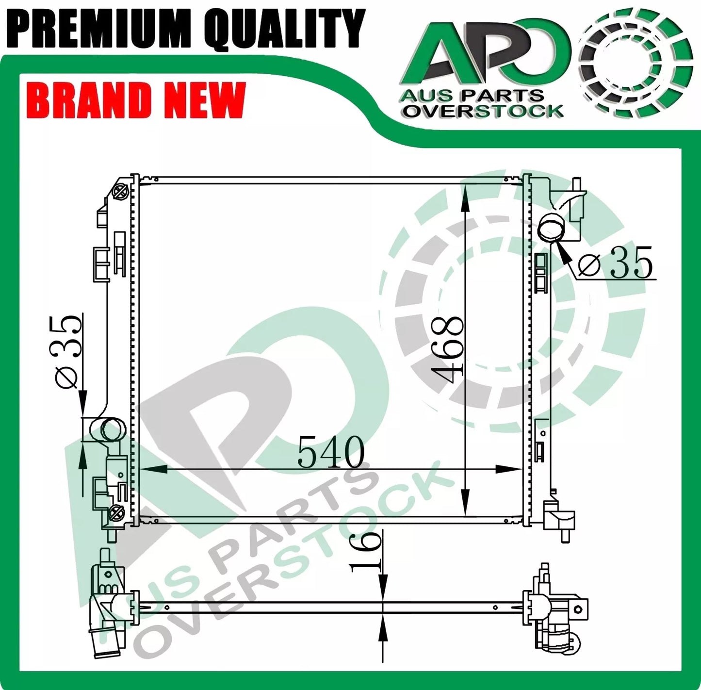 Radiator For NISSAN X-TRAIL T32 1.6L 2.0L Diesel Auto Manual 2014-On