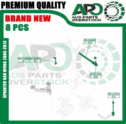 Inner & Outer Tie Rod End Sway Bar Link Kit For Mercedes Sprinter Van W906 2006-