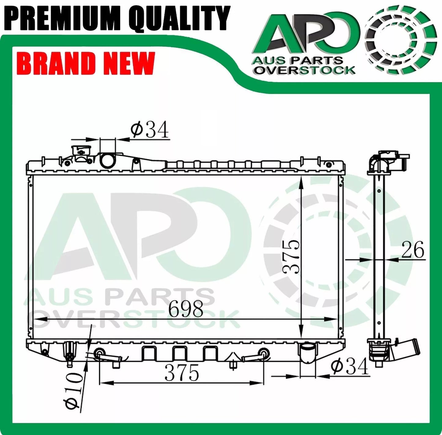 Radiator For TOYOTA CRESSIDA MX83 AUTO MANUAL 1989-1993