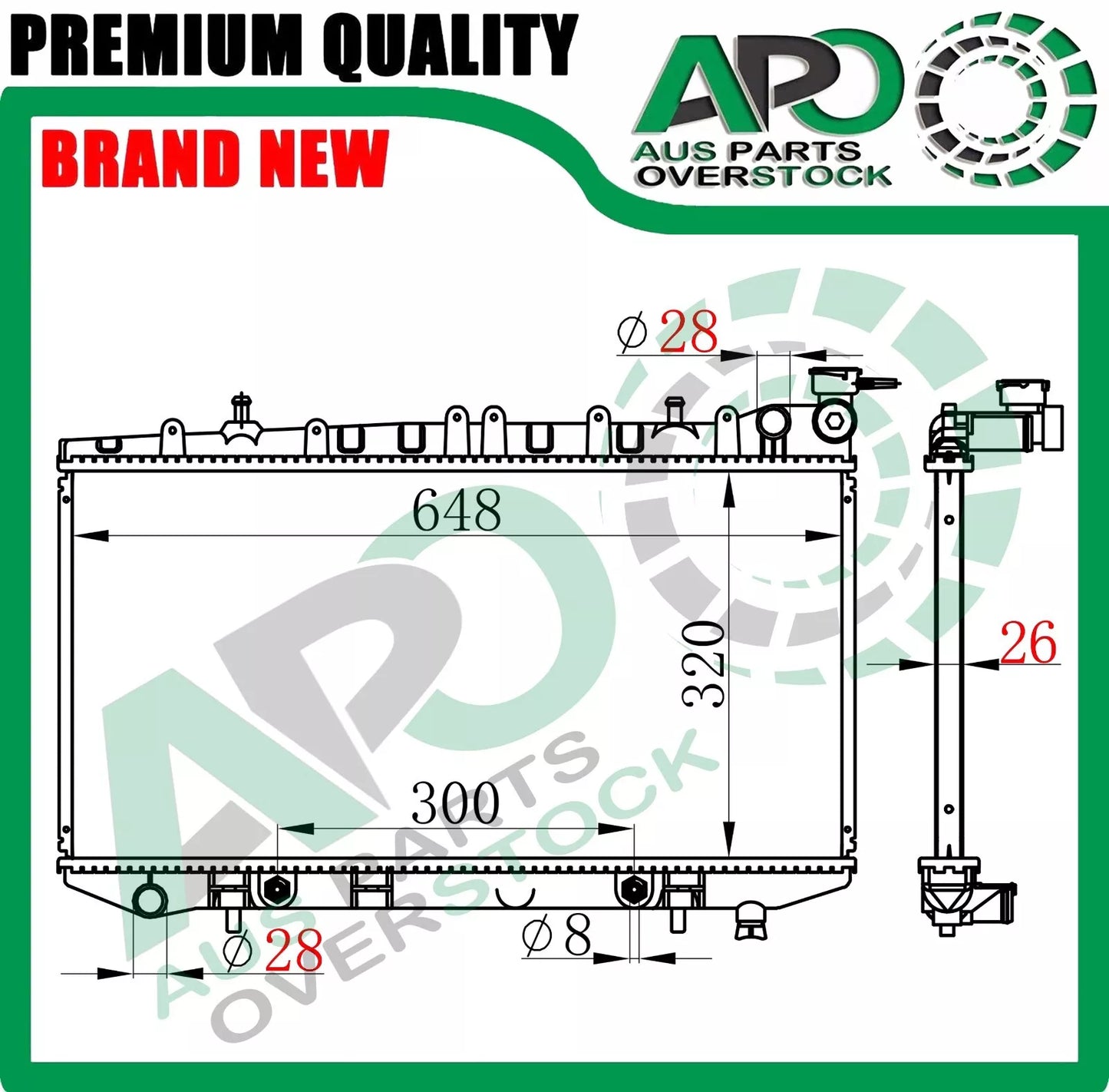 Heavy Duty Radiator For NISSAN PULSAR N14 N15 Auto Manual 1991-5/2000 28mm Hoses