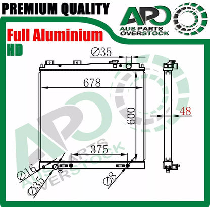 Full Alloy Radiator For NISSAN NAVARA D40 3.0L V6 Turbo Diesel Auto Manual 2005-2015