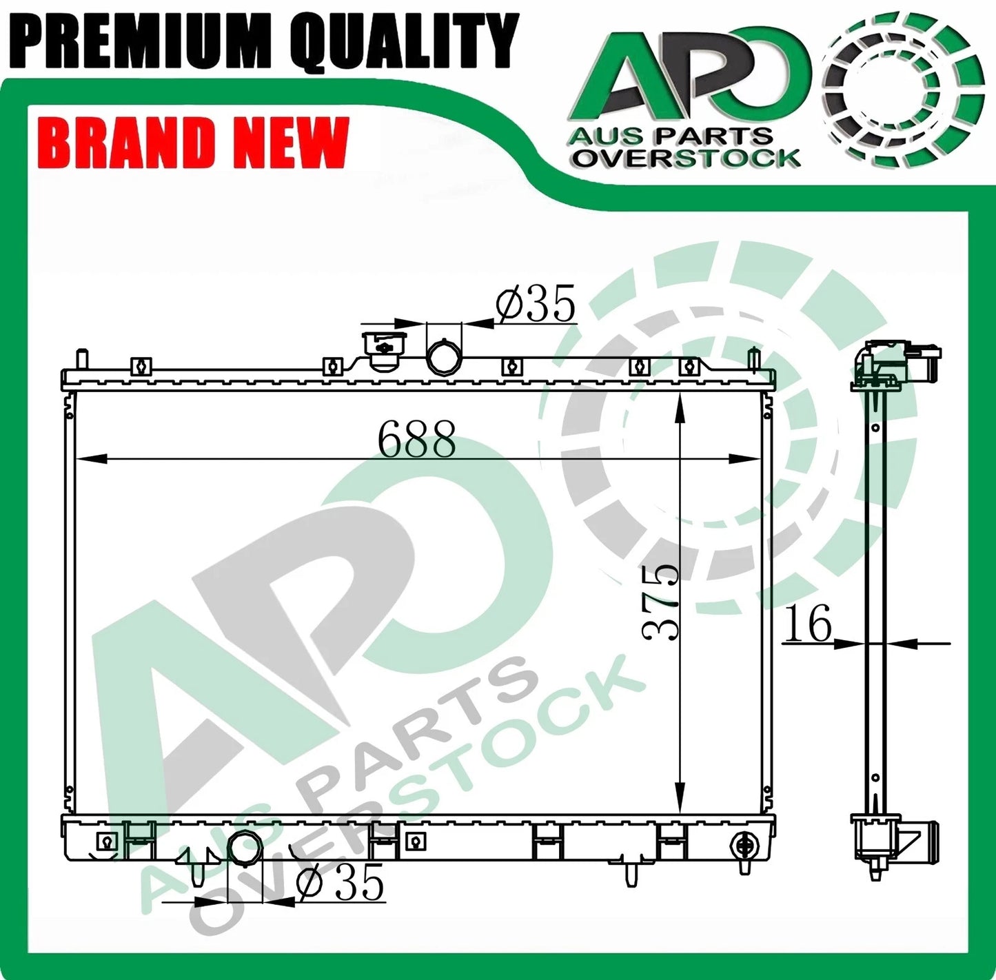 Radiator for Mitsubishi Lancer CG CH CS 7/2002-9/2007 Manual
