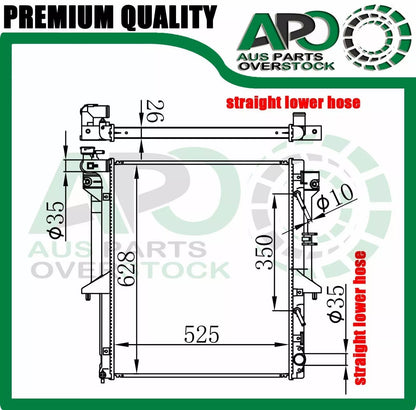 Radiator For Mitsubishi Triton ML MN 3.5L 2.4L Petrol / 2.5L 3.2L Diesel 2006-On
