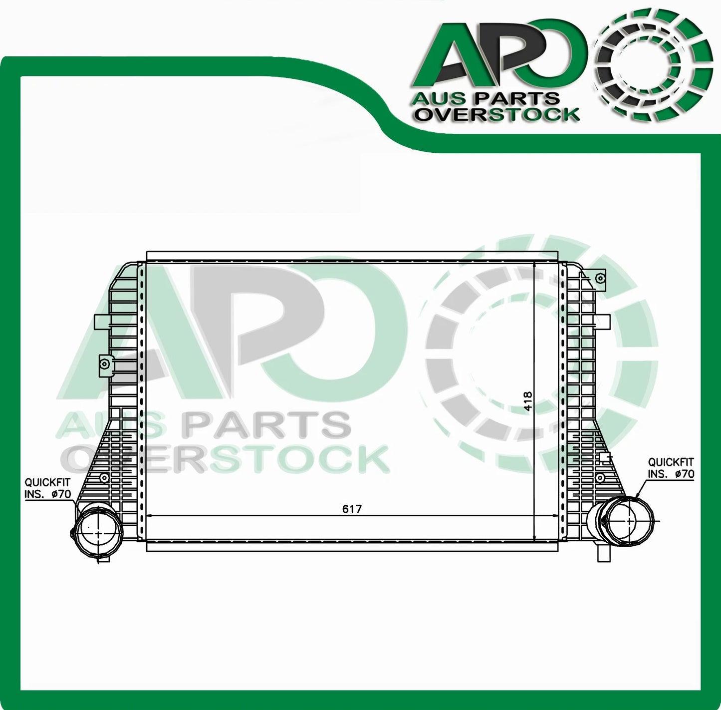 INTERCOOLER Volkswagen Caddy GOLF V EOS JETTA PASSAT TIGUAN / AUDI A3 TT