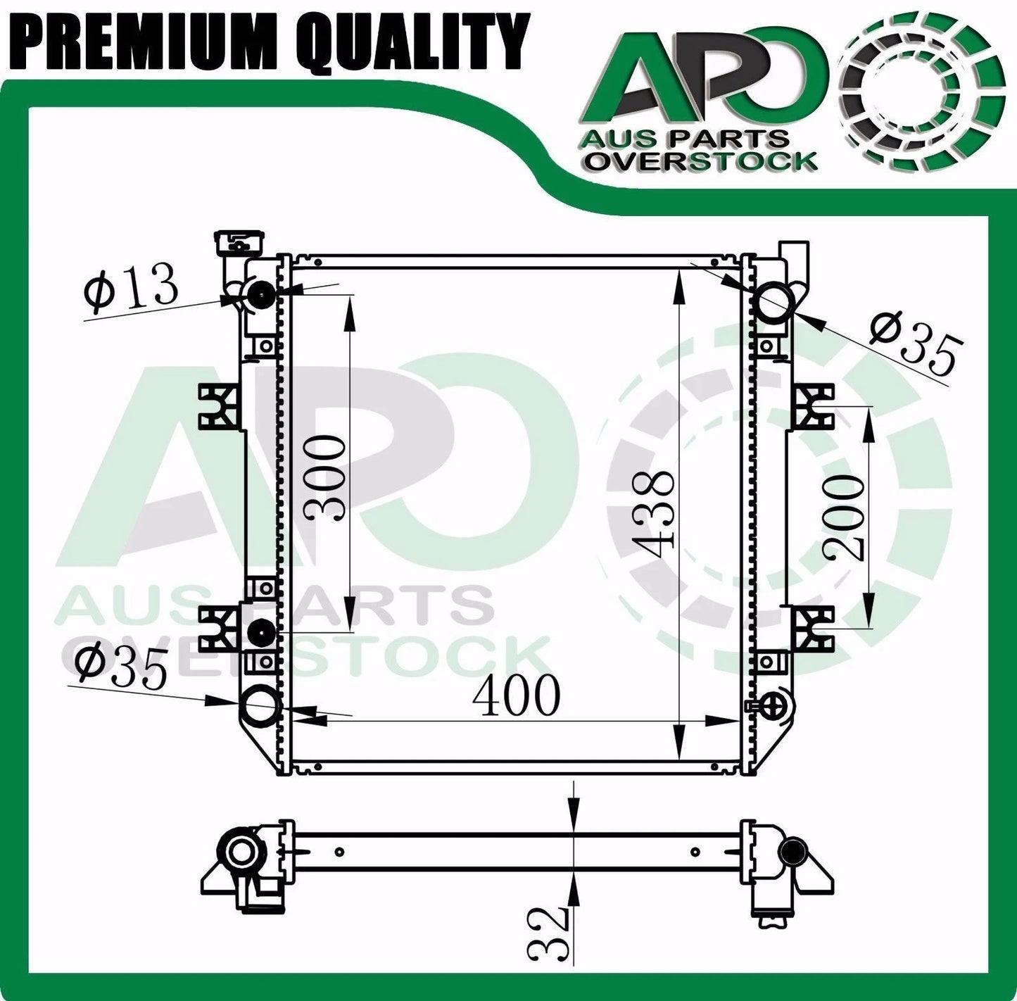 Premium Quality Radiator For NISSAN Forklift Auto Manual *400 X 438 Core*