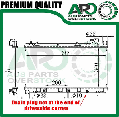 Radiator Fit For SUBARU Forester SF EJ20 2.0L None Turbo 1997-2002