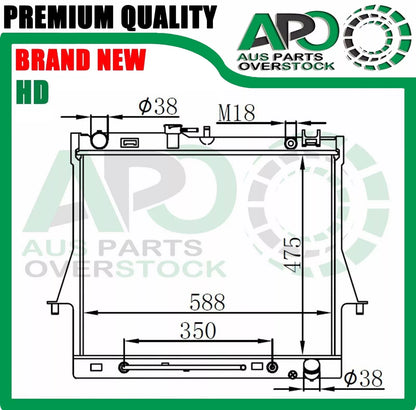 Full Alloy Radiator HOLDEN Colorado RC Rodeo RA 2.4L 3.5L Petrol 3.0L Diesel 02-