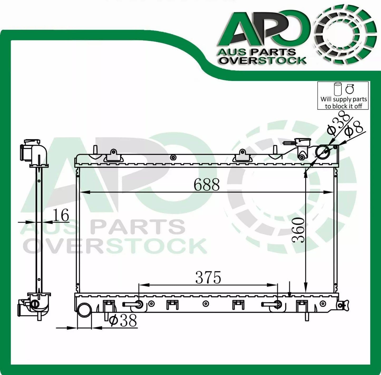 Radiator for SUBARU FORESTER SG EJ25 2.5L 2002-2007 Auto & Manual