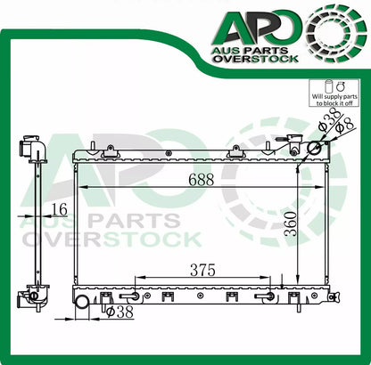 Radiator for SUBARU FORESTER SG EJ25 2.5L 2002-2007 Auto & Manual