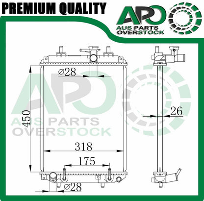 Radiator For TOYOTA bB QNC20 1.3L QNC21 1.5L Petrol Auto Manual 2006-On