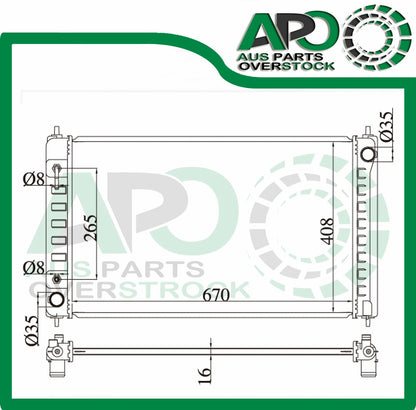 Radiator For NISSAN Maxima J32 4Dr Auto Manual 2/2009-2013
