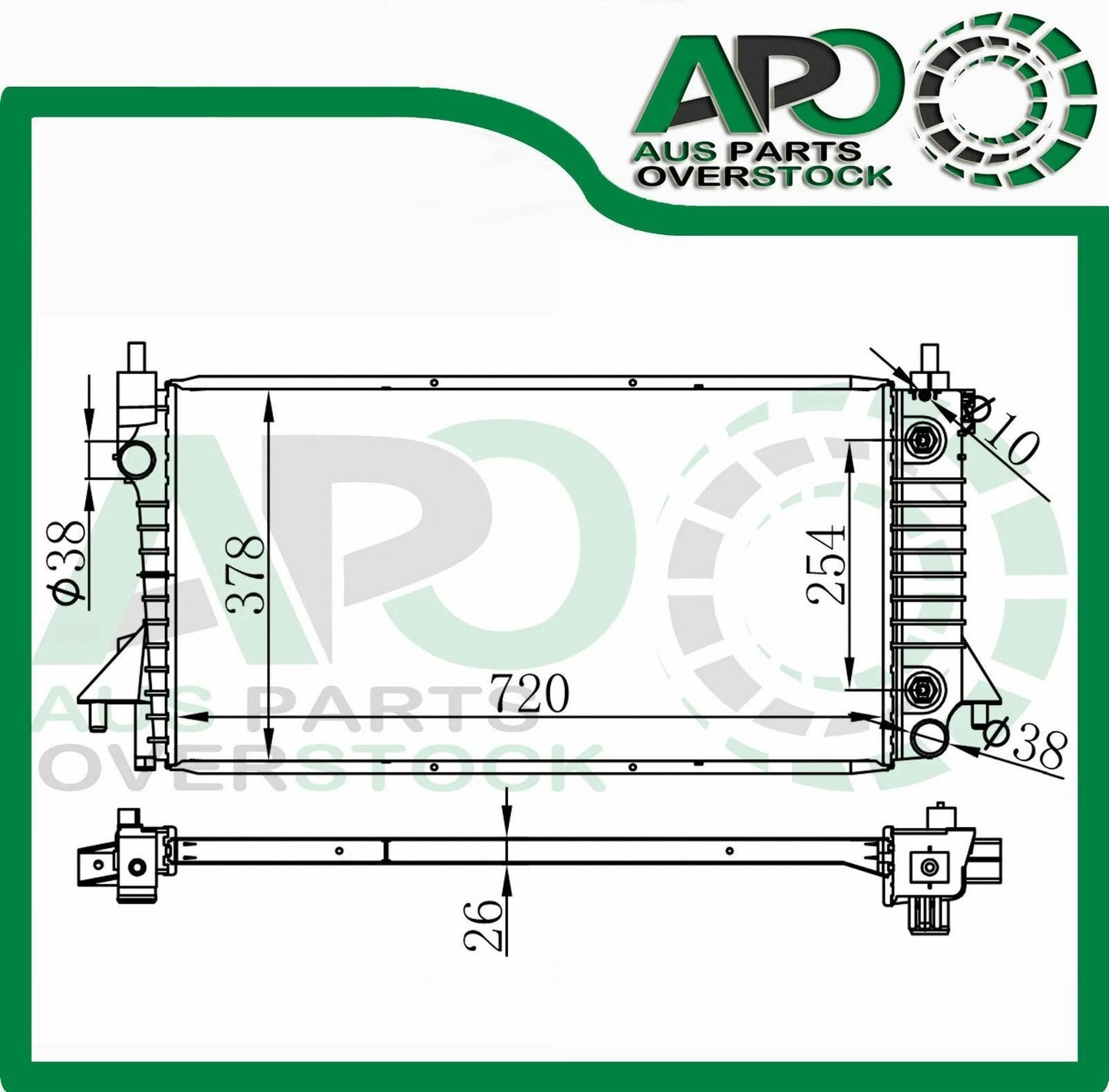 Radiator For FORD TAURUS DN / DP 3.0L 3/1996-9/1998
