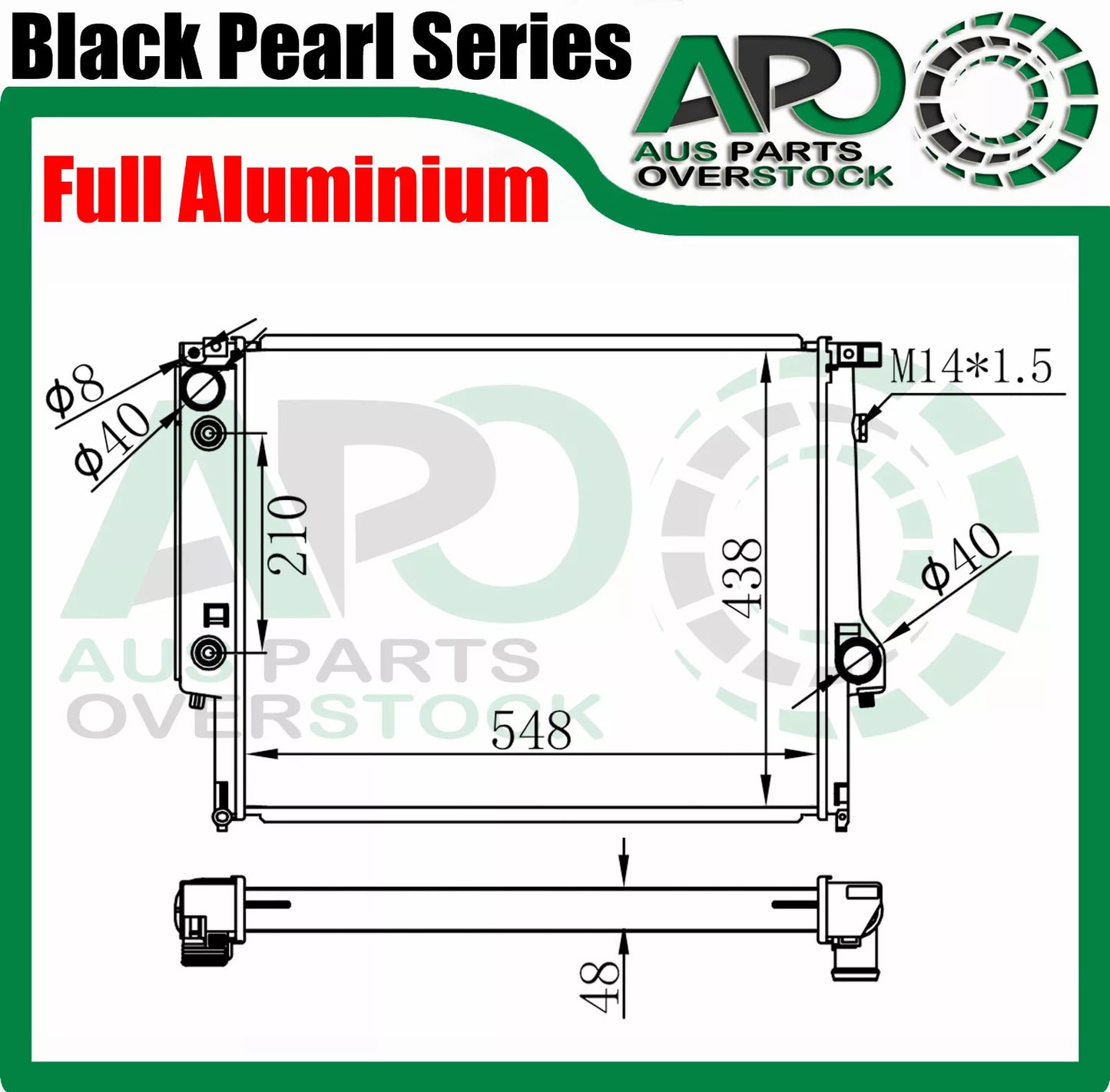 Full Aluminium Radiator For BMW 3 SERIES E30 320i 324d 324td 325i 6/1983-5/1991
