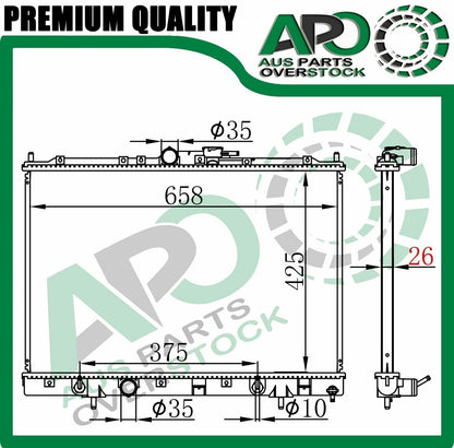 Radiator For Mitsubishi Pajero IO QA Auto & Manual 11/1998-12/2002