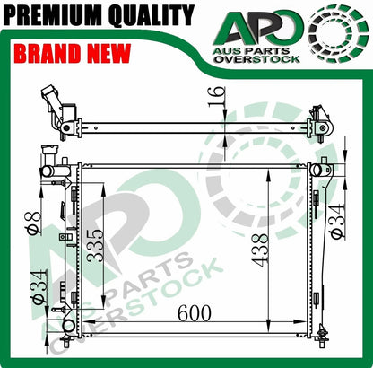 Radiator For KIA Cerato TD Auto Manual 2008-On