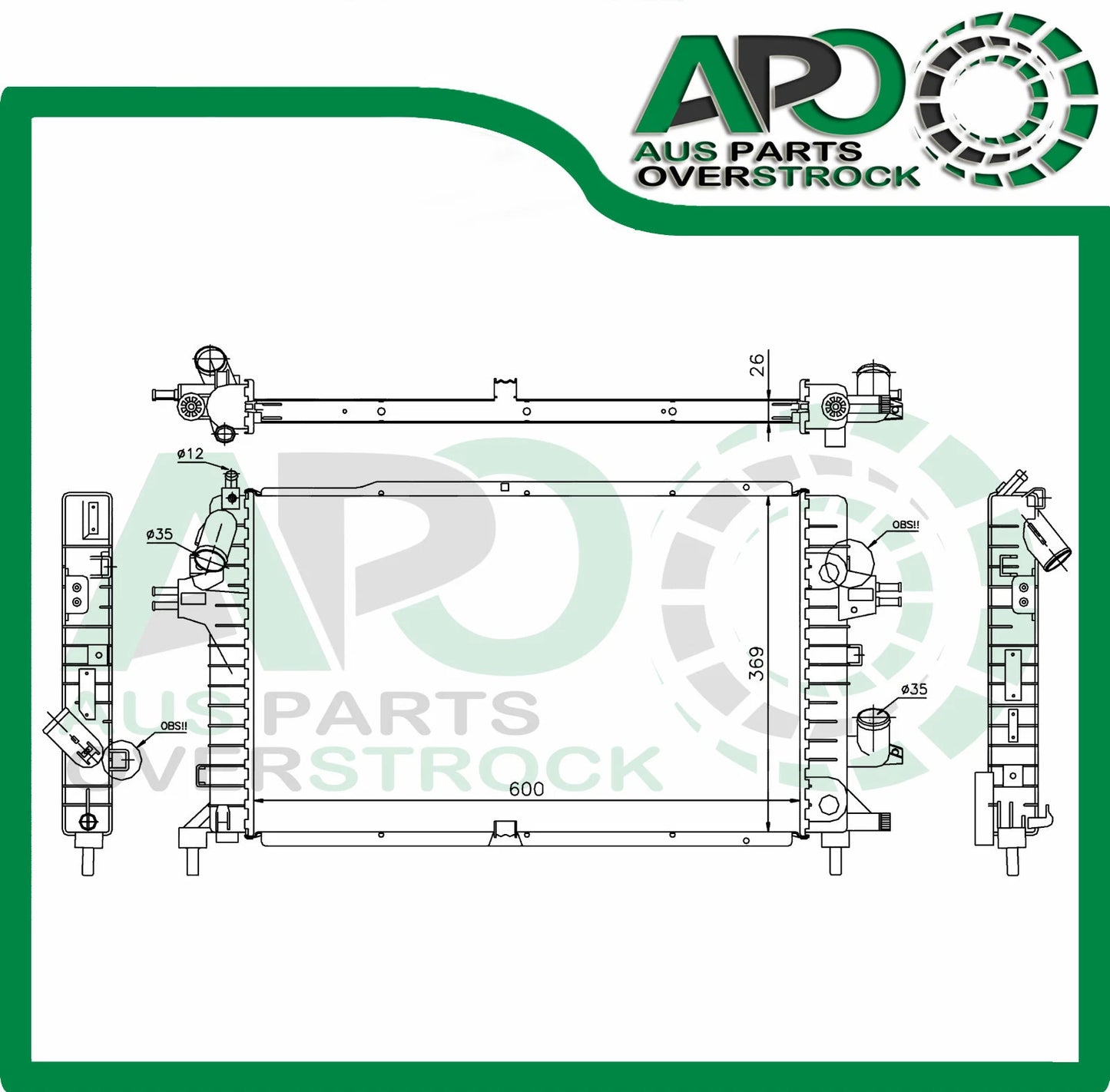 Radiator For HOLDEN ASTRA AH Diesel 10/2004-On Manual Only
