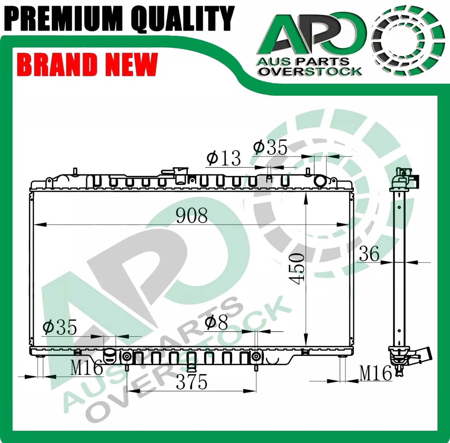Radiator For NISSAN PATROL GU Y61 4.5L Diesel Auto Manual 1997-On