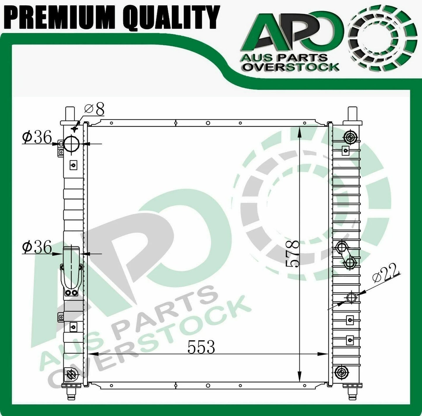 Radiator For SSANGYONG REXTON 3.2L Petrol Auto Manual 4/2002-On