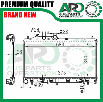 Radiator for SUBARU OUTBACK BM BR EE20 2.0L Turbo Diesel G4 9/2009-2014