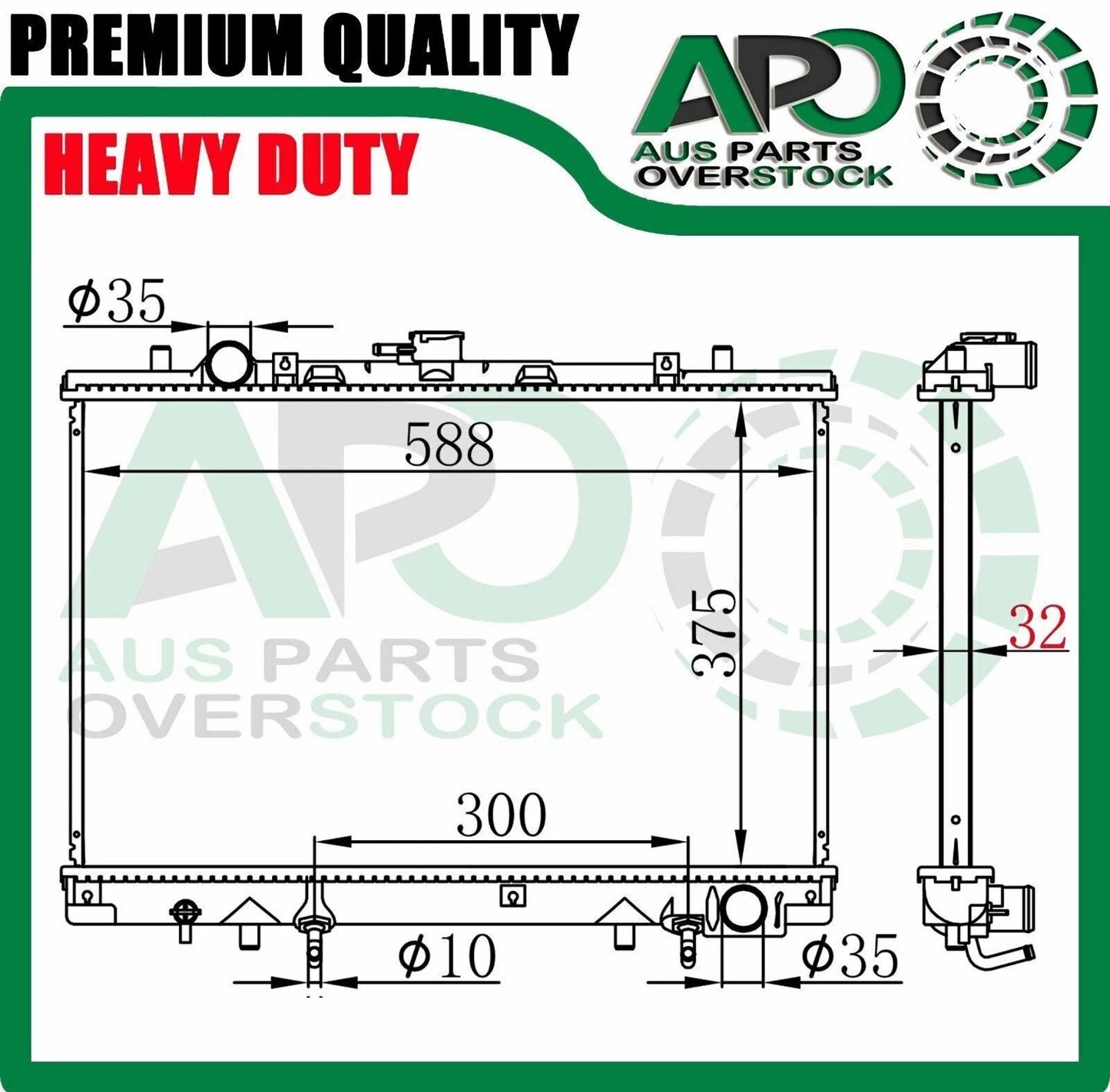 Heavy Duty Radiator For Mitsubishi TRITON MK 2.4L Petrol 2.8L Diesel 10/1996-6/2006