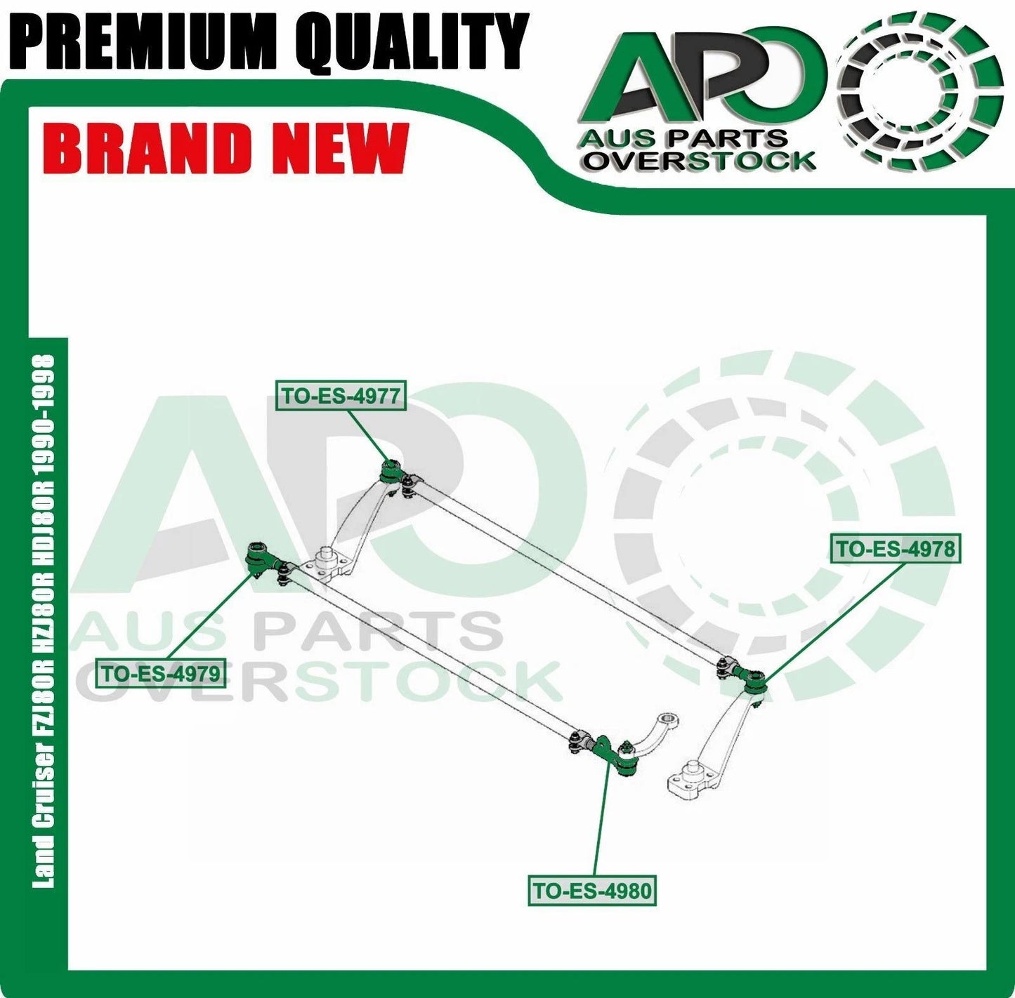 Steering Tie Rod Relay End Kit For LANDCRUISER FJ80 FZJ80 HZJ80 HDJ80 HZJ81 4PCS