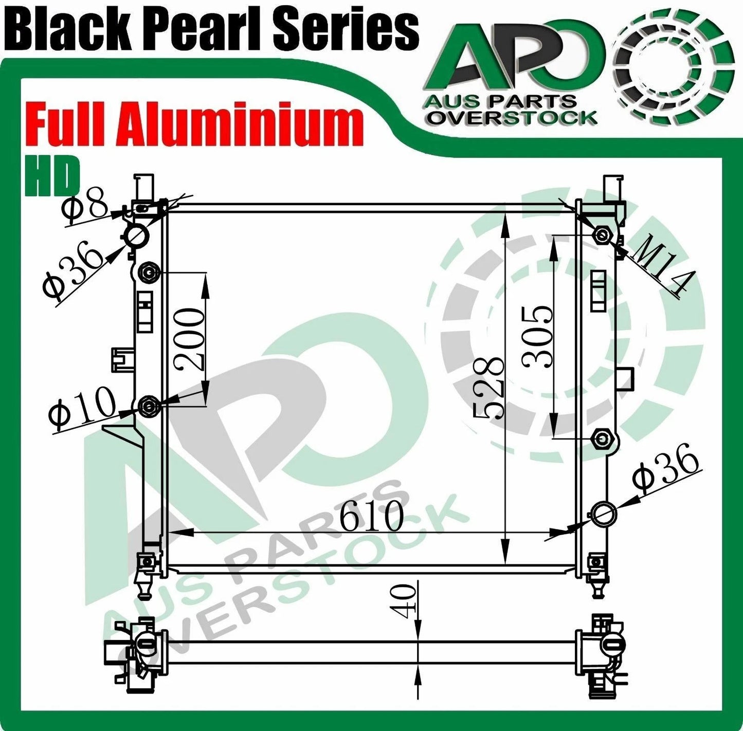 Full Aluminium Radiator For Mercedes W163 ML320 ML430 ML350 ML500 Petrol 1998-2005