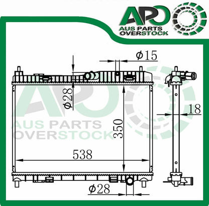 Radiator For FORD FIESTA WS WT 1.25L 1.4L 1.6L Petrol 7/2008-On