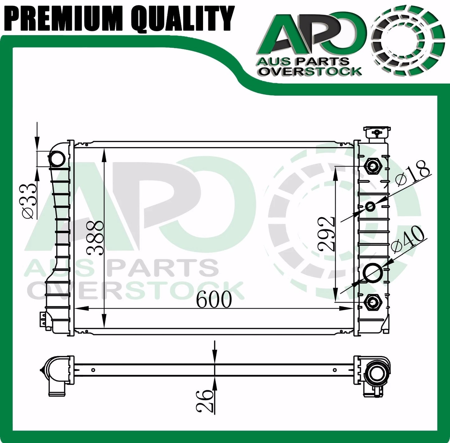 Radiator For GMC S15 Jimny Sierra L4 2.5L / Chevrolet S10 2.5L 1985-1993