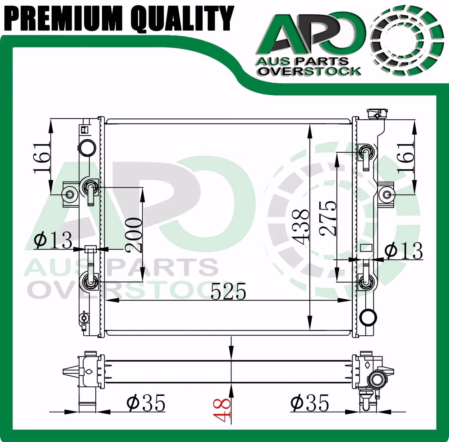 Premium Radiator For Toyota Forklift 7FGA 7FGC 7FGK 7FGU 7FDA 7FDK 7FDU 2000-On