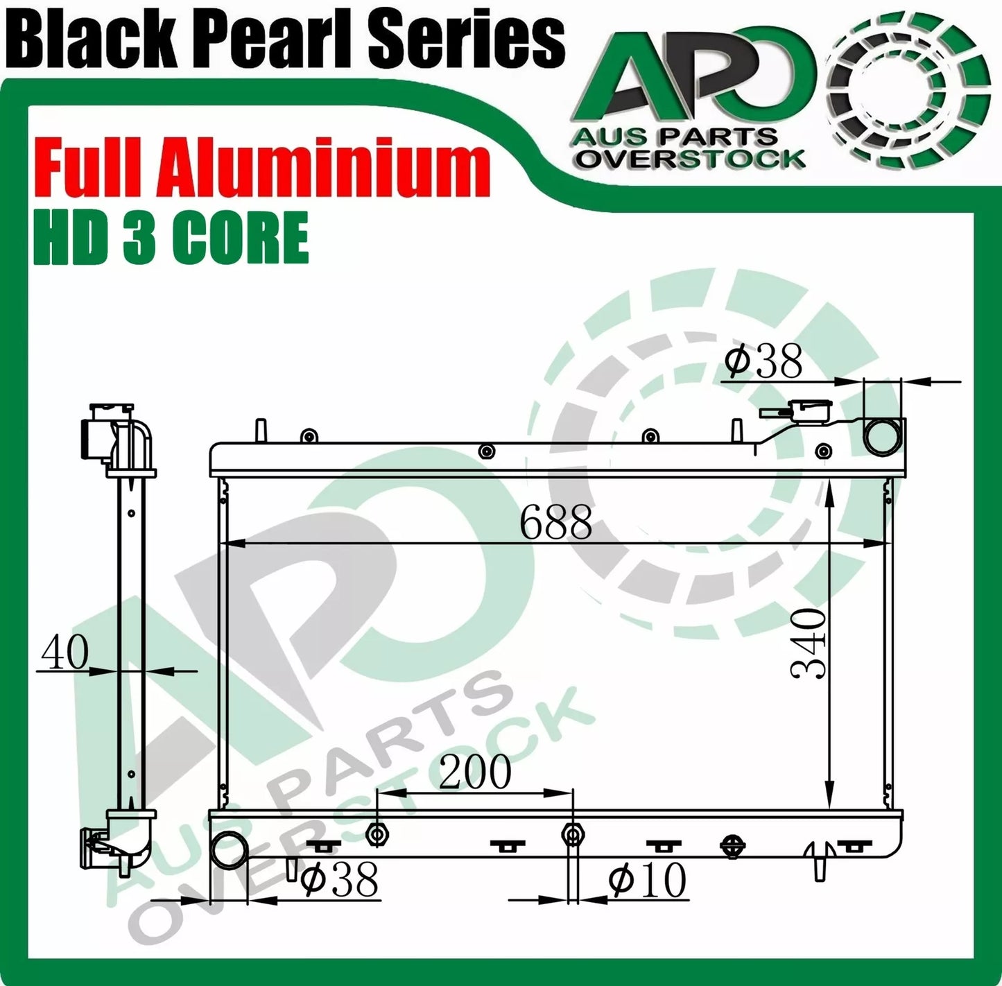 Full Aluminium Radiator for SUBARU Forester SF EJ20 2.0L Non Turbo 1997-6/2002