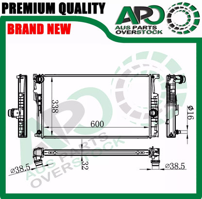 Radiator for BMW 3 Series GT F34 318d 320d 325d 330d 6/2013-On Auto